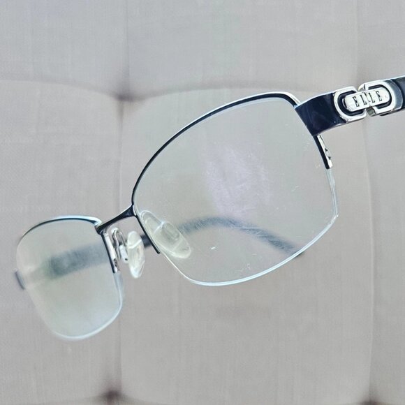 Elle Accessories - ELLE Women Eyeglasses Frame EL13390 Black Tone Half Rim Glasses Eye Wear